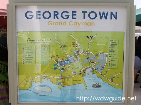 グランドケイマンのジョージタウン地図